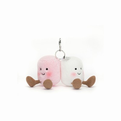 Jellycat Amuseables Pair of Marshmallows Bag Charm Australia | 057963MYW